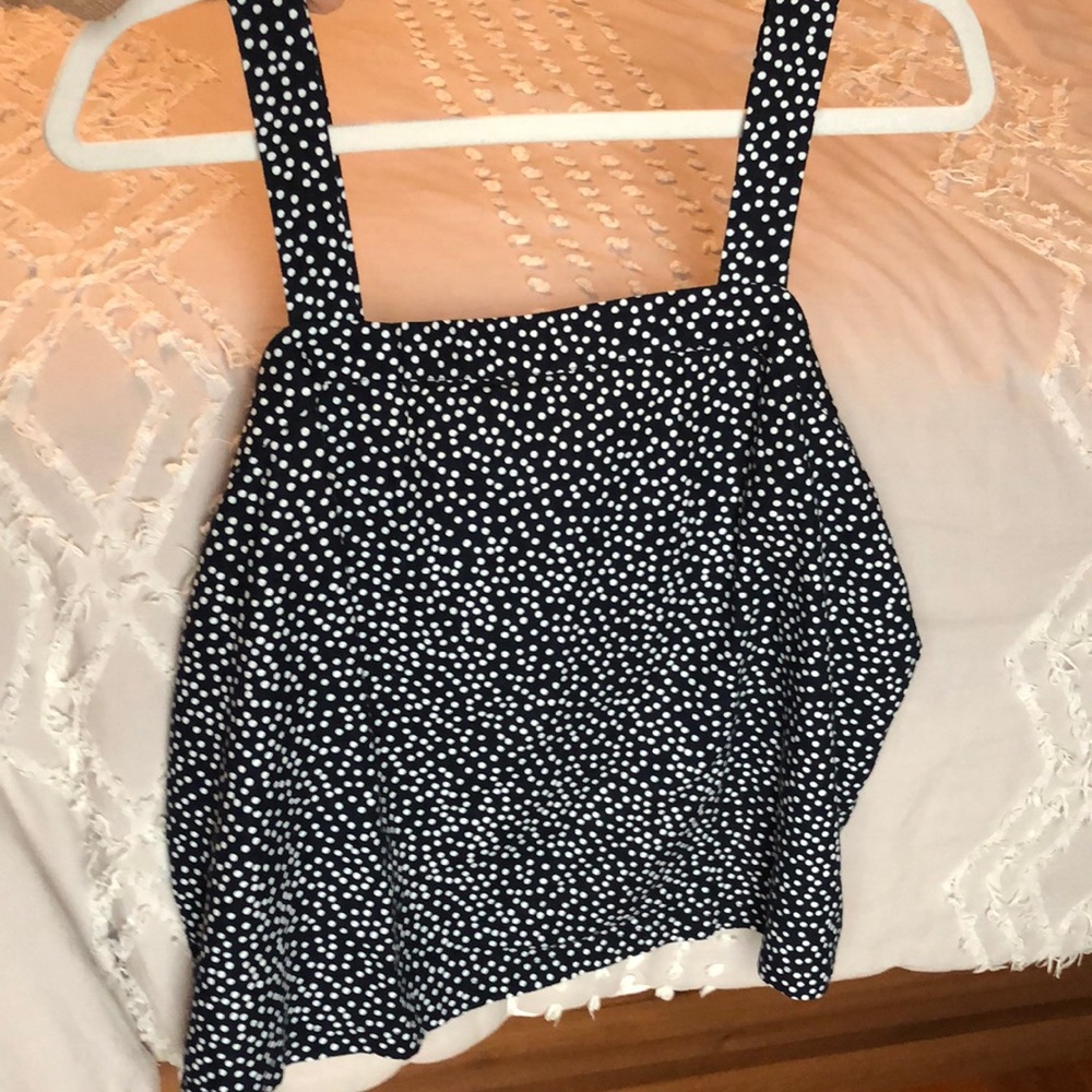LOFT polka dot linen tank